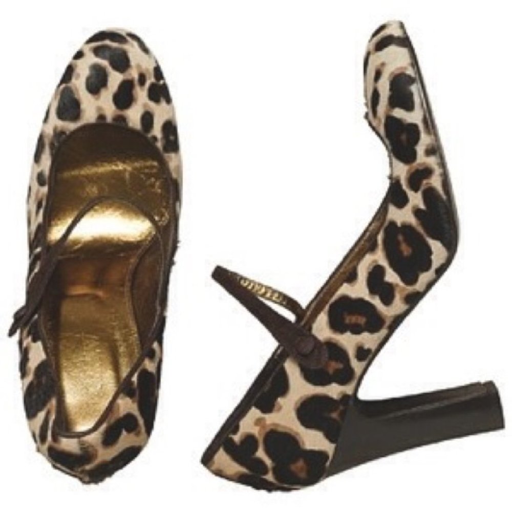 Jcrew Collection Printed Calf-Hair Mary Janes SZ10